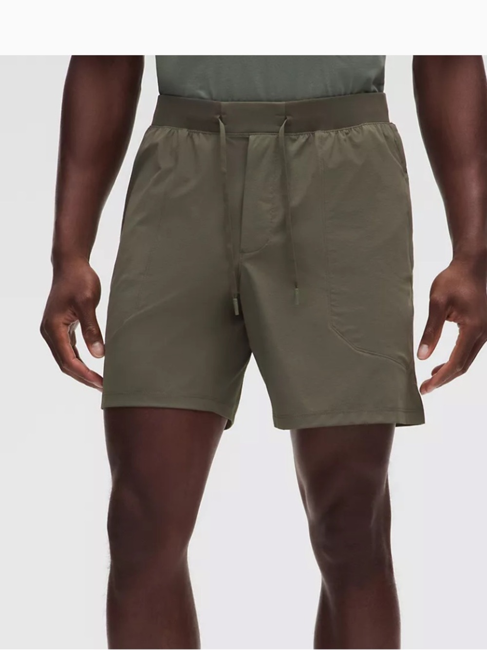 lululemon athletica Army Green Men’s T.H.E. Athletic Shorts 9”